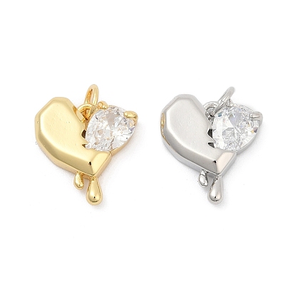 Кулон из циркония, расплавленные капли разбитые сердечные талисманы, долговечный, без свинца и без кадмия, стойки покрытие, с целью перехода в кольце