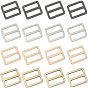 Alloy Slider Buckles, Adjustable Buckle Fasteners, for Strap Leathercraft Bag Belt, Rectangle