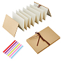 Álbumes de recortes de bricolaje, Álbumes de fotos de papel con páginas plegables para órganos, Con pegatinas y cinta para recuerdo., Rectángulo