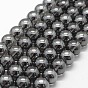 Electroplated Natural Quartz Crystal Beads Strands, Round