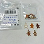10Pcs 5 Styles Alloy Enamel Pendants, for Christmas, Light Gold, Gingerbread Man