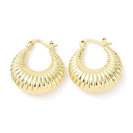 Серьги-кольца из латуни с покрытием для круассанов, без кадмия и без свинца