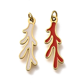 304 нержавеющей стальной эмали подвески, с целью перехода в кольце, ветвь очарование, реальный 18 k позолоченный, ионное покрытие (ip)