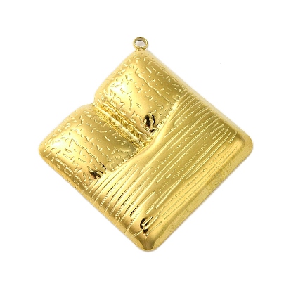 Ion Plating(IP) 304 Stainless Steel Pendants, Rhombus Charm