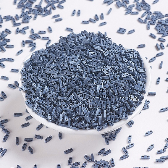 Миюки четверть бусины тила, японский бисер, 2-луночное, матовые цвета металлик