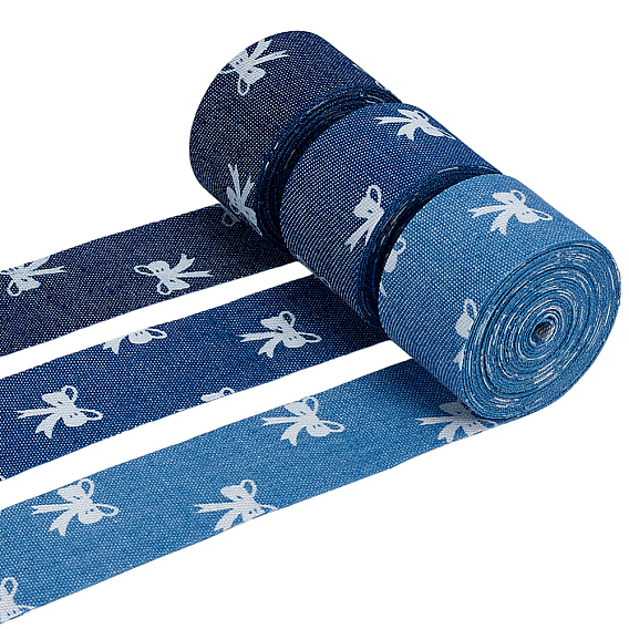 7.5 ярдов 3 цветов полиэфирной ленты, Bowknot шаблон