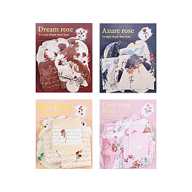 Стикер книги учета домашних животных с розой, водостойкие самоклеящиеся бумажные наклейки, для альбома для вырезок