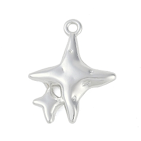 Rack Plating Alloy Pendants, Lead Free & Cadmium Free,  Star Charms