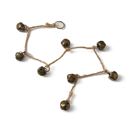 Железо колокол подвесные украшения, джутовый шнур для украшения стен дома