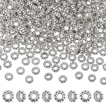 300Pcs Tibetan Style Alloy Spacer Beads, Flower