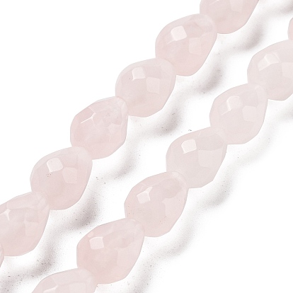 Природного розового кварца нитей бисера, Грановитая Teardrop