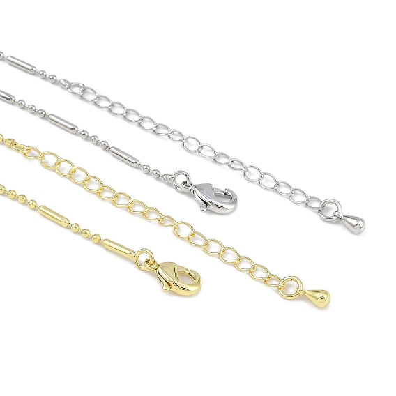 Латунные столбчатые ожерелья с круглыми звеньями для женщин, долговечный, без свинца и без кадмия