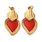 304 нержавеющей стальной эмали подвески, очарование священного сердца, с целью перехода в кольце, ионное покрытие (ip)