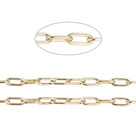 Ion Plating(IP) 304 Stainless Steel Paperclip Chains, Soldered, with Spool