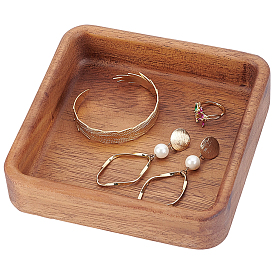 Wooden Display Trays for Rings, Necklaces, Earrings, Square