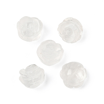 Природный кристалл кварца бусины, горная хрустальная роза