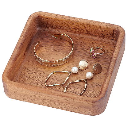 Wooden Display Trays for Rings, Necklaces, Earrings, Square