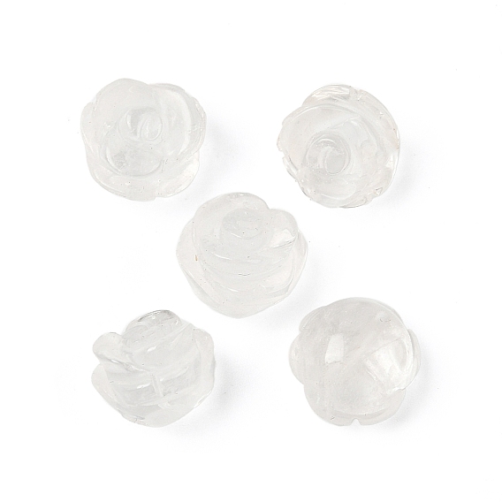Природный кристалл кварца бусины, горная хрустальная роза