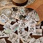 46Pcs Vintage Flower Stamp Decorative Stickers Sets, Paper Self Stickers, for Scrapbooking, Diary Stationery