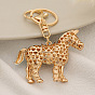 Cartoon Alloy Rhinestone Horse Pendant Keychain, with Enamel and Lobster Clasp, for Bag Car Decoration