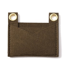 Insert organisateur de sac à main en feutre, mini enveloppe sac à main shaper feutre premium, accessoires de sac, avec œillets en fer, rectangle
