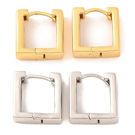 Brass Hoop Earrings for Women, Lead Free & Cadmium Free, Square