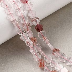 Нити из натурального красного гематоидного кварца/железистого кварца, цветка сливы цветок