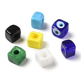 Handmade Lampwork Beads, Cube