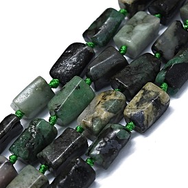 Natural Emerald Quartz Beads Strands, Nuggets