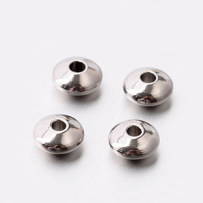 RONDELLE 201 из нержавеющей стали бусины распорных, 5x2.5 мм, отверстие : 1 мм