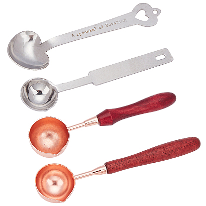 204 Stainless Steel & Alloy & Brass Wax Sticks Melting Spoon