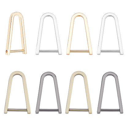 8шт 4 цвета сплава D-образные кольца с винтовой скобой, Пряжки в форме подковы u для соединителя ремня сумки, арка