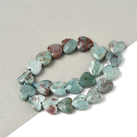 Природные хризоколлу бисер нитей, сердце, граненые