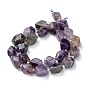 Natural Amethyst Beads Strands, with Seed Beads, Faceted, Polygon