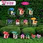 32Pcs 16 Style 3D Mushroom Resin Display Ornaments, Micro Landscape Garden Decoration Accessories