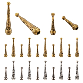 28pcs 4 embouts de cordon en alliage de style, microphone