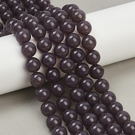 Nature Malaysia Jade Beads Stands, Round, Dyed