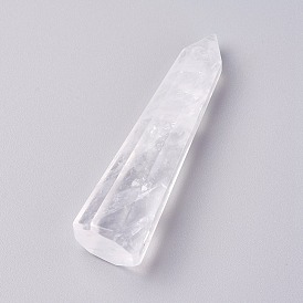 Perles de cristal de quartz naturel, cristal de roche, pierres de guérison, baguette magique de thérapie de méditation d'équilibrage d'énergie de reiki, pas de trous / non percés, balle