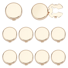 5 пары латунных запонок, плоско-круглые