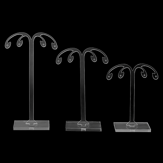 6шт. 3 размеры акриловый набор для демонстрации серег, Органайзер для украшений в форме дерева для хранения сережек