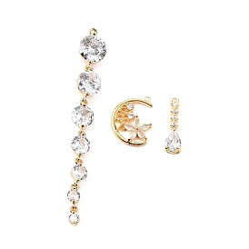 Латунные микро проложить кубического циркония подвески, без кадмия, без никеля и без свинца, реальный 18 k позолоченный