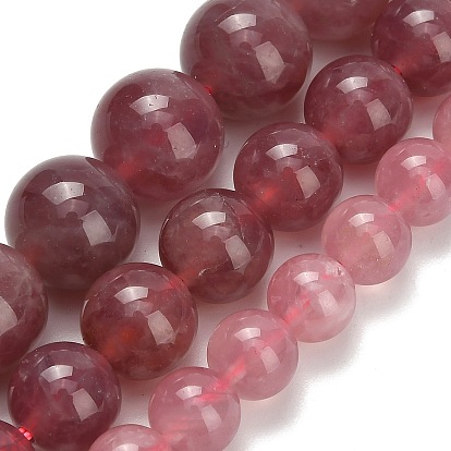 Природного розового кварца нитей бисера, круглые