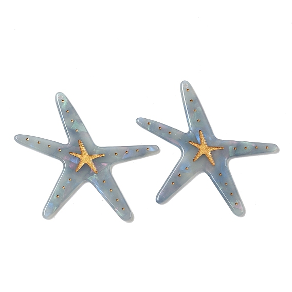 Непрозрачные большие подвески из ацетата целлюлозы (смолы), очарование морской звезды
