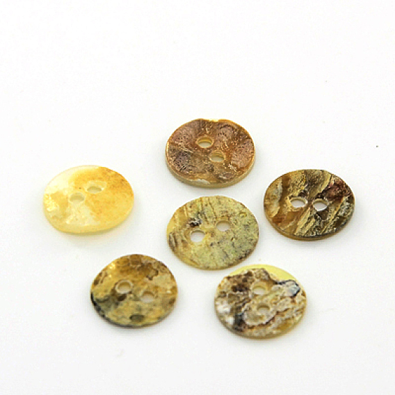 Mother of Pearl Buttons, Akoya Shell Button, Flat Round