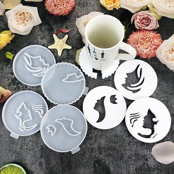 Подставка для подставок своими руками, пищевая силиконовая форма, формы для литья смолы, для уф-смолы, изготовление изделий из эпоксидной смолы, белые