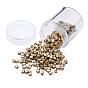 Plated Glass Seed Beads, Round Hole, Cube