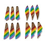 Подвески Pride на тему радуги из смолы и орехового дерева