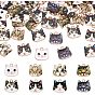 80шт 8 подвески из сплава с принтом в стиле, голова кошки 