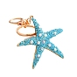 Alloy with Rhinestone Keychain for Women, Starfish