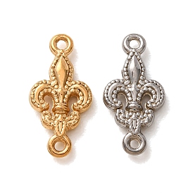 304 Stainless Steel Connector Charms, Fleur De Lis Links